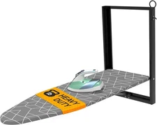 Compact Wall Mounted Folding Ironing Board 36"x12" Black & Grey NEW