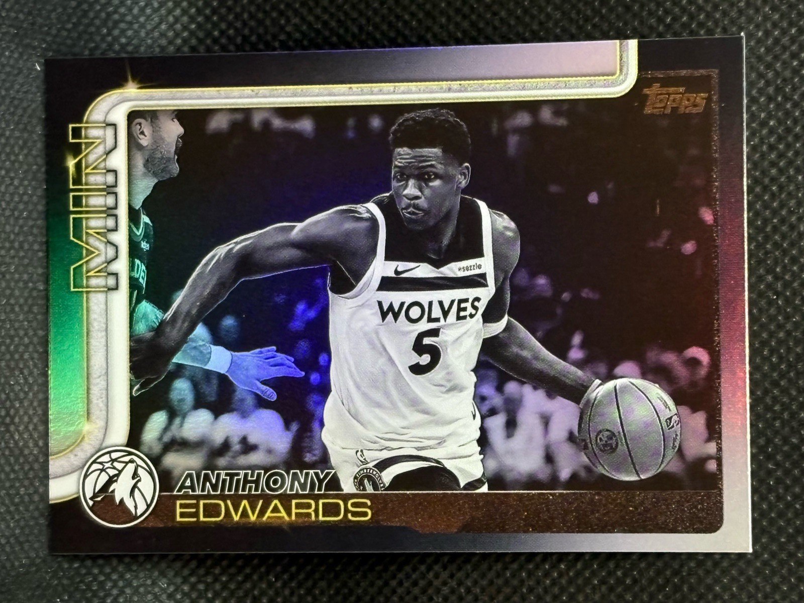 2025-26 Topps Basketball Target Blackout Parallel Anthony Edwards #108