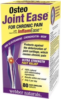 1 PACK Webber Naturals Osteo Joint Ease 80 Caplets Total -CANADA -Fast Ship