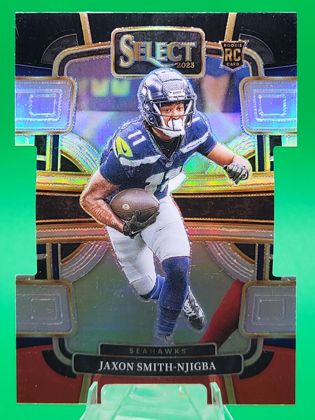 2023 Panini Select - Concourse Jaxon Smith-Njigba #87 Black & Red Prizm Die-Cut