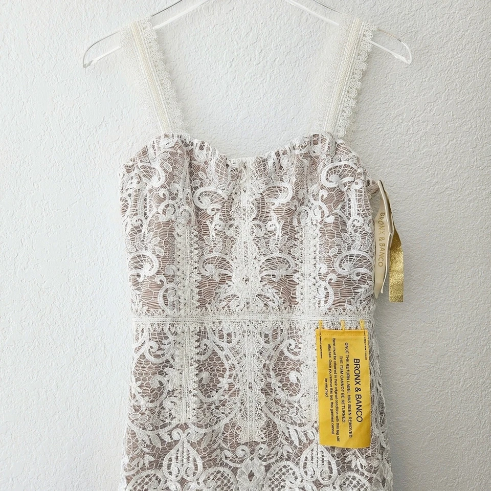 Bronx and Banco Tiffany Blanc Dress White Lace XL New with Tag - Image 3 of 4
