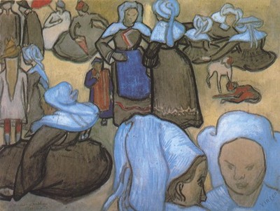 Vincent van Gogh 572 bretonische Frauen von Emile Bernard Arles 1888 Kunstdruck Poster C