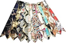 Handbag Handle Ribbon Scarf 10 Pack Hair Head Band Neck Scarf Fashion
