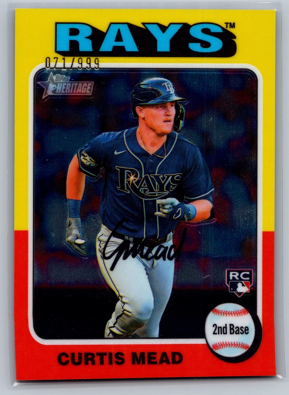 Curtis Mead Rookie Chrome /999 2024 Topps Heritage #176