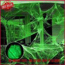 100Gram Halloween Fluorescent Spider Webs,Glow In The Dark Spider Webs,Halloween