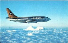 Wien Air Alaska Boeing 737 Jet Photo Mid-Flight Postcard