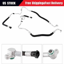 2pcs Engine Oil Cooler Line Hose Pipe Inlet & Outlet For BMW 535i 640i 740i N55