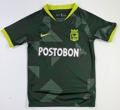 Nike Atletico Nacional Youth Soccer Jersey Green Postobon Dri-Fit