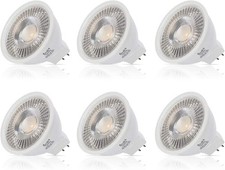 6 Pack Led Mr16 5w 12v 35w 50w Halogen Replacement Bulbs Gu5.3 Bi-pin 5000k