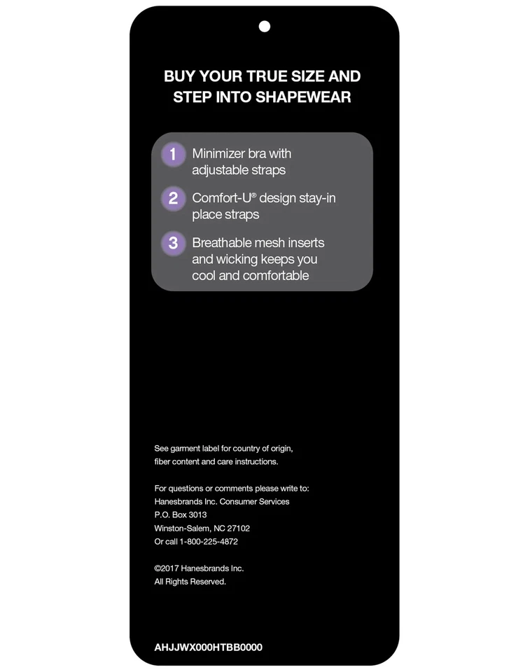 Bali Body Shaper Cool Comfort Built-in Underwire Bra Comfort-U Adjustable straps - Image 3 of 4