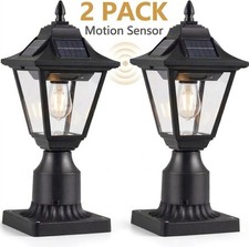 2X Solar Post Lights Outdoor, Aluminium with ...