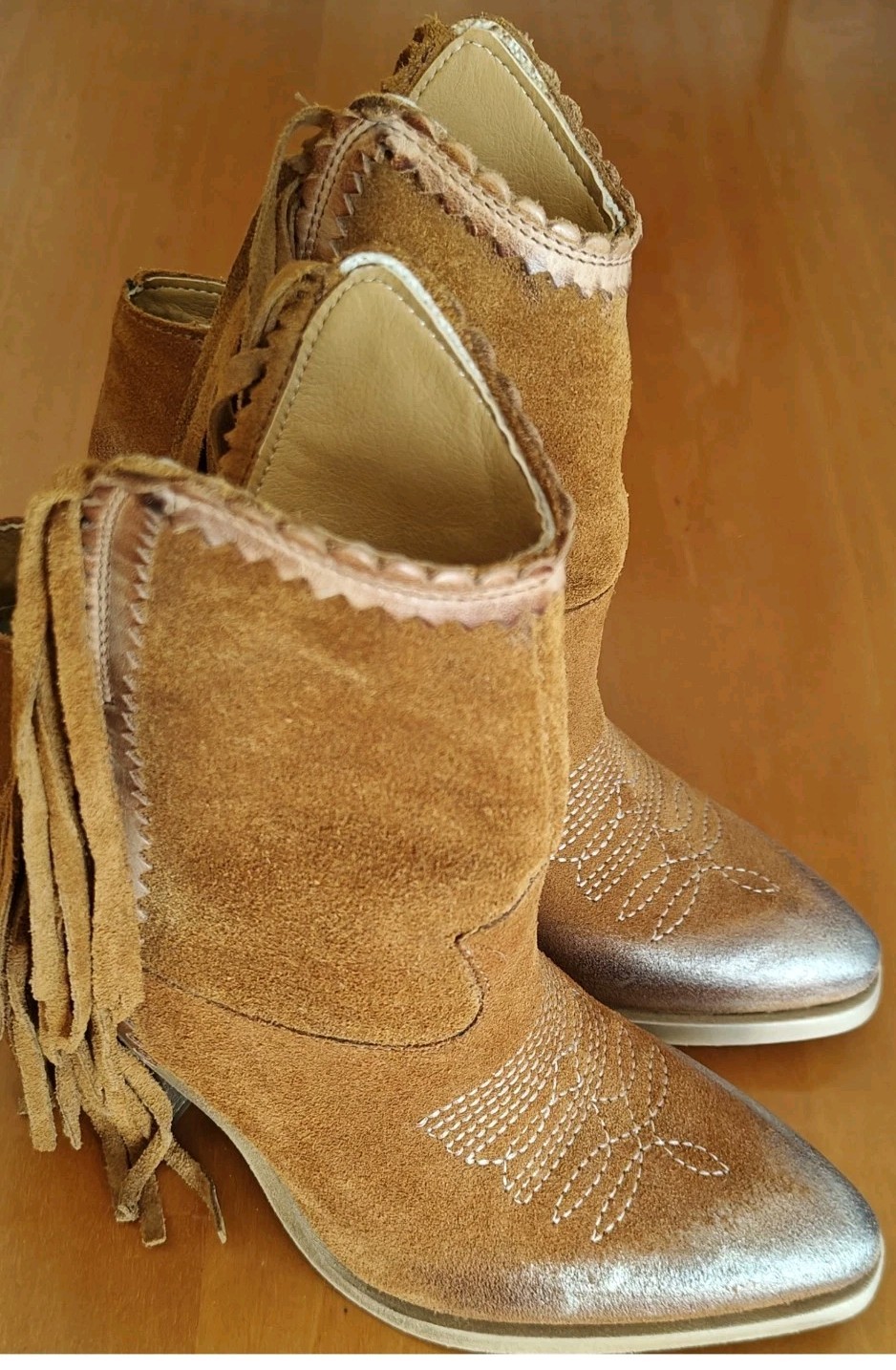 Texan Western Fringe Ankle Boots. DIVINE MADNESS. image 7