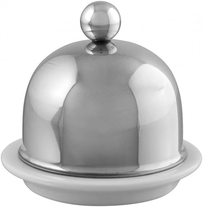 M'Tradition 3.5-Inch Stainless Steel Butter Dish Made in France