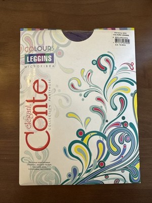 CONTE Leggings Footless Nylon Leggins MELANZANA(Purple) Elegant  European SIZE 4