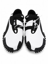 Puma Mostro Perforated Sole Sneaker Unisex Size 9 White Black Leather Spike NWOB