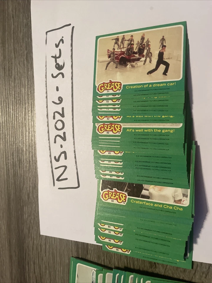 1978 TOPPS GREASE MOVIE 30 CARD Lot, Random, Value, Mint - Image 3 of 4