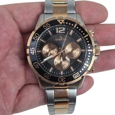 Invicta Specialty Men's Watch 23667 Chronograph Rose Gold & Stainless Band VIDEO