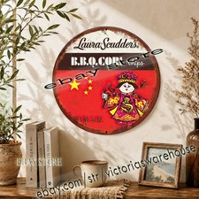 1970s Barbecue Corn Chips Vintage Style Food Reproduction Sign 12in