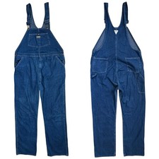Vintage 80s 90s Oshkosh B Gosh Dark Wash Vestbak Denim Overalls Size 40x32