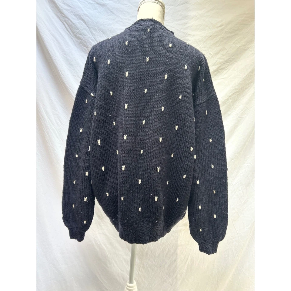 Suéter de Invierno Nautica Lana Vintage Novedad Husky Perro Mujer XL Tejido De Gran Tamaño Foto 3 de 4