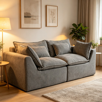 74.8'' Width Cloud Couch Oversized Modular Sectional Sofa True Relax Comfy Couche