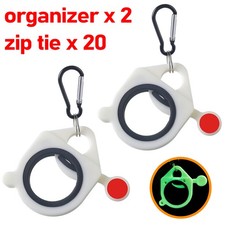 Zip Tie Organizer Cable Zip Ties Glow in Dark Screw Fixing Wire Holder Organizer