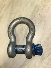 1x blue 4.75ton Shackle, 4.75ton Working load limit Screw Pin Anchor Shackle