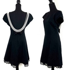 Top Vintage Frank Usher Velours - Dos Zippé, Manches 3/4, Années 80, Taille S