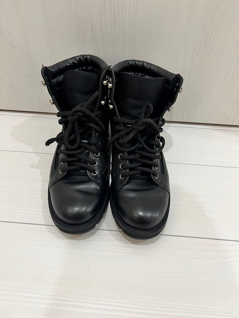 Gucci Lace Up Work Boots Black Round Toe Size 6.5 About US 7 For Men thumbnail 6