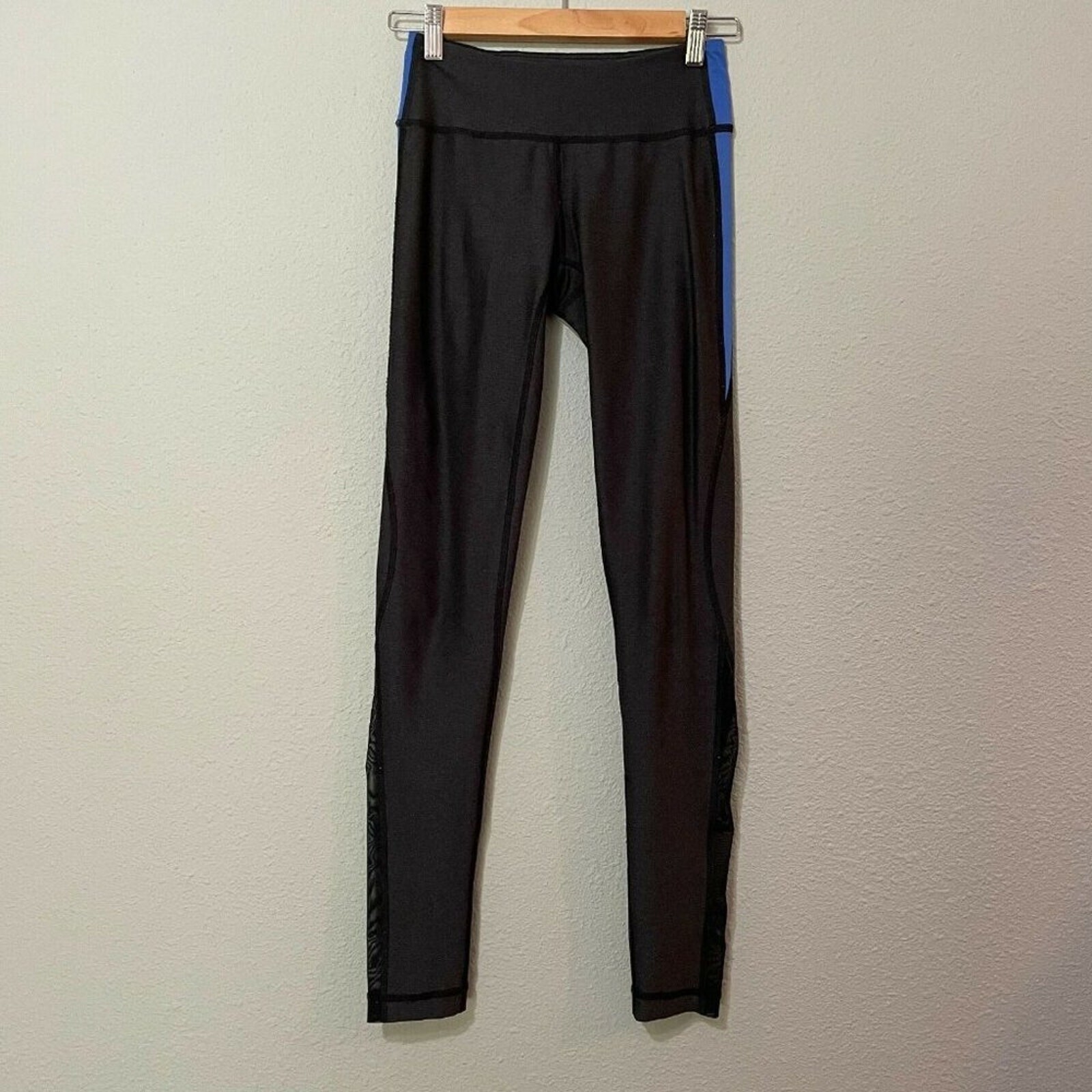 Zella Womens Black Blue High Waist Skinny Activewear Leggings Pants Size XS