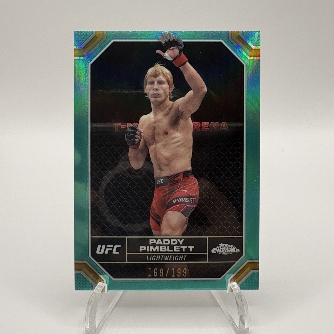 2024 Topps Chrome UFC Aqua Refractor Paddy Pimblett #151 Serial /199 MMA Card