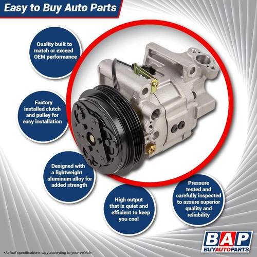For Ford Mustang GT 2011 2012 2013 2014 S197 5.0L AC Compressor & A/C Clutch - Picture 4 of 7