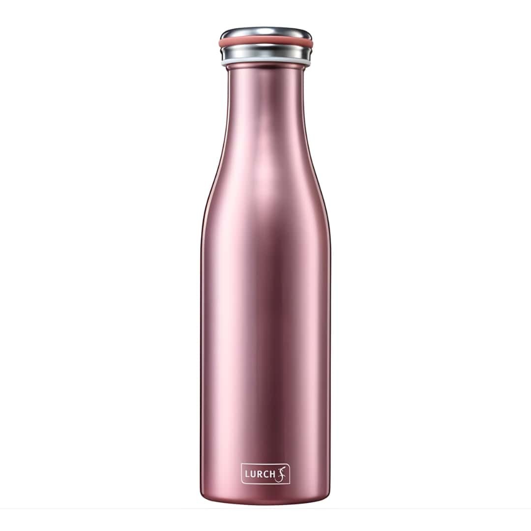 LURCH Thermal Water Bottle Rose Gold 0.5L Stainless Steel Double Wall - Cap