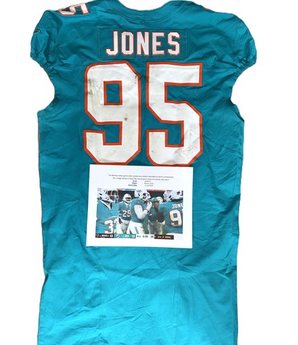 Benito Jones GAME WORN 💪11/16/25 PHOTO MATCHED 📸 Dolphins Jersey vs Commanders