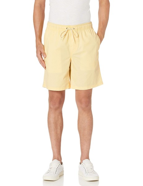 Herren-Shorts XL Blassgelb Kordelzug 20.3 Cm SchrittläNge Lockere Passform-image