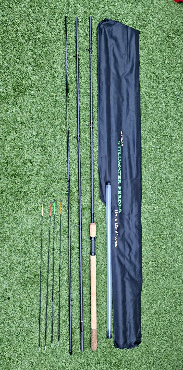 Drennan Stillwater Feeder 11ft-12ft 6in Combo 3pc Spinning Rod with Rod Bag
