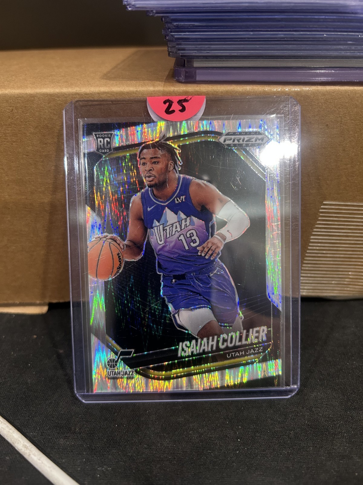2024-25 Panini Prizm Black Isaiah Collier #32 Skewed Prizm /249 (RC)
