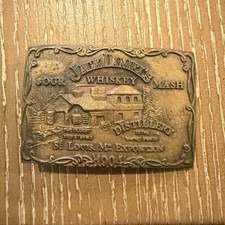 Jack Daniels Sour Mash Whiskey St Louis 1904 Exposition Vintage Belt Buckle