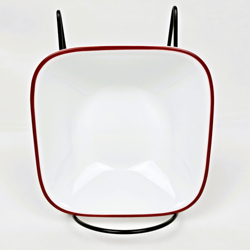 Corelle Dip Condiment Bowl 5.5 inch White with Red Trim