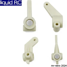 Associated 7810 Inline Steering Blocks and Rear Hub Carriers 0 deg. white
