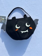 Pottery Barn Kids Black Bat Halloween Glow in the Dark Trick or Treat Bag NEW