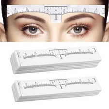 100Pcs Eyebrow Ruler Sticker Disposable Eyebrow Mapping Ruler Sticker for Mic...