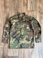 Vintage 90s Ben Davis 1/2 Zip Camo Overshirt Size: S Made in USA