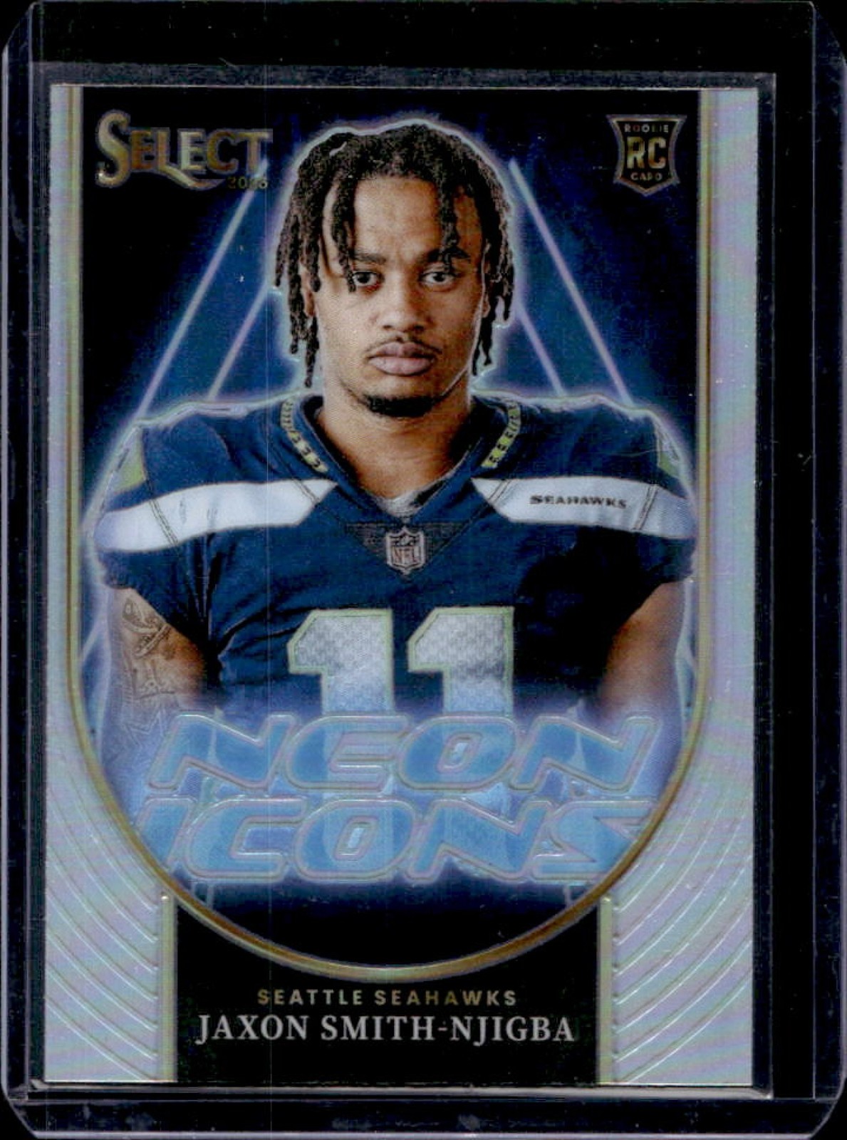 2023 Select Jaxon Smith-Njigba Neon Icons RC Silver Prizm #NI-JSN Seahawks