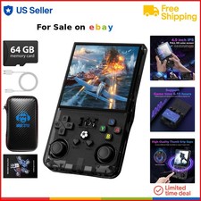 Retro Handheld Game Console 4-Inch IPS Screen 18K Classics 64GB Portable