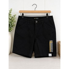 Lee Black Mid Rise Utility Shorts Size 10 7" Inseam Regular Fit NWT