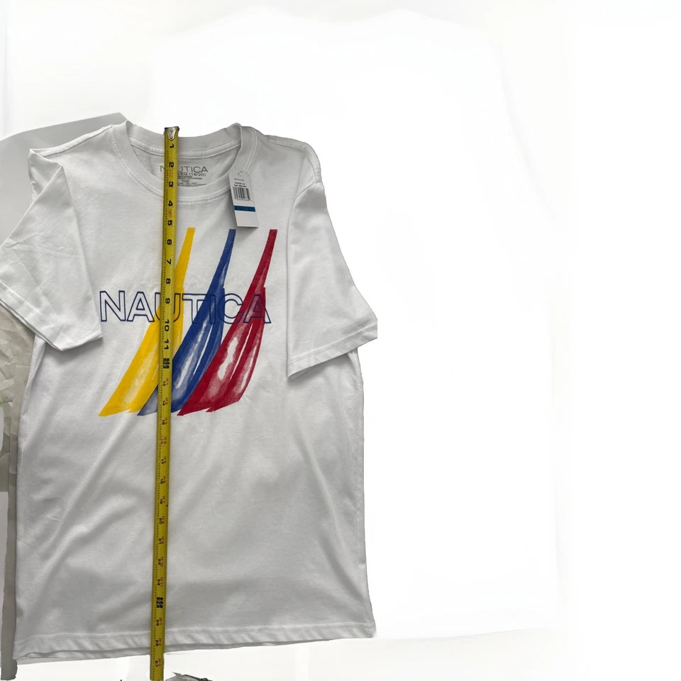 Camiseta blanca brillante con logotipo de Nautica para niños talla XL 18/20 nueva con etiquetas Foto 3 de 4