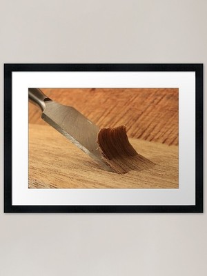Meißel und Holz gerahmter Kunstdruck gerahmt Wandbild Poster Leinwanddruck Bild