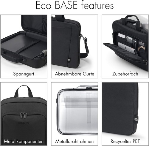 DICOTA Eco Slim Case BASE 11-12.5 - functional laptop case with protective paddi - Afbeelding 5 van 10