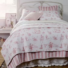 Rod's Vintage Pink Cowgirl Quilt - Reversible Full/Queen Cotton Bedding